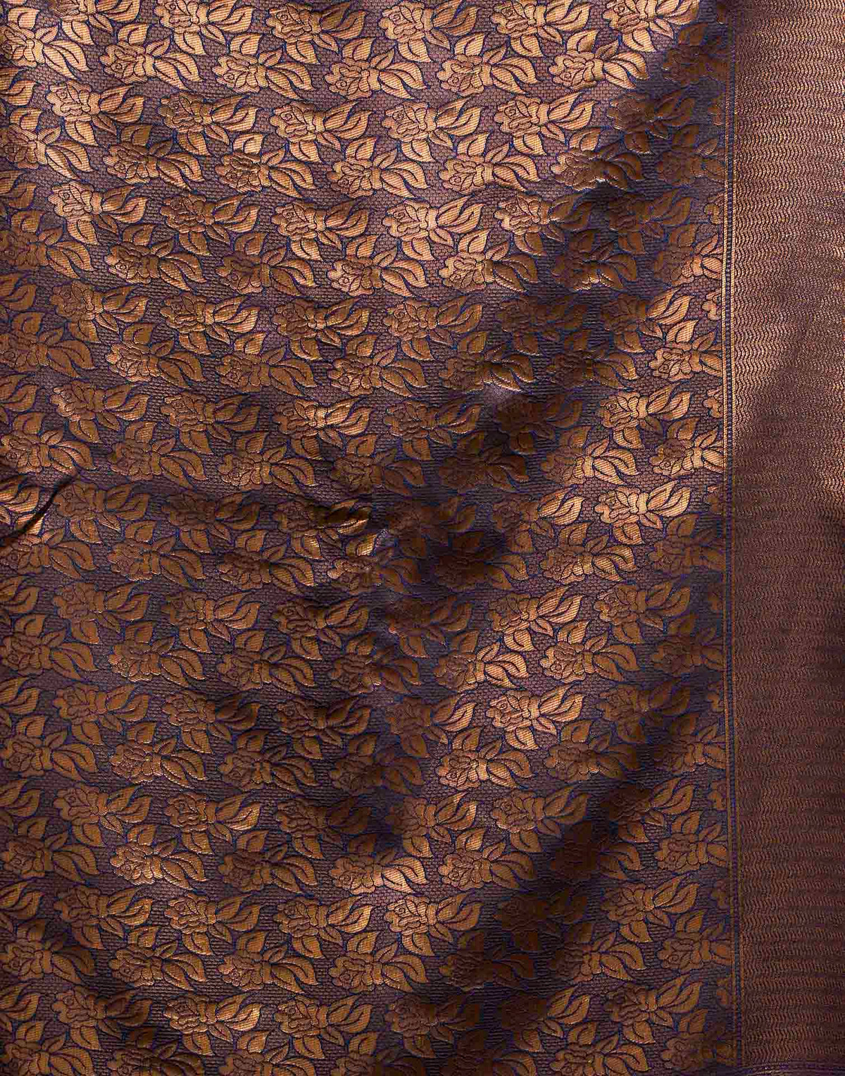 Charcoal Grey Silk Woven Banarasi Saree