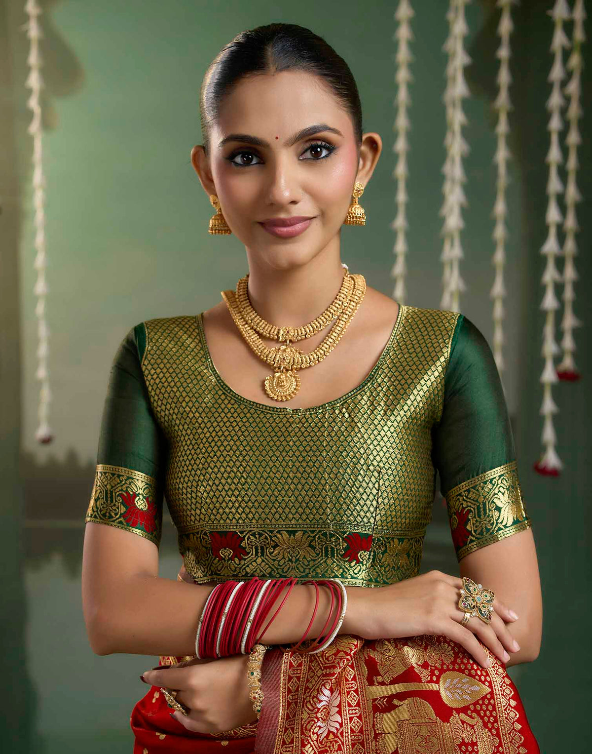Maroon Silk Woven Baluchari Saree