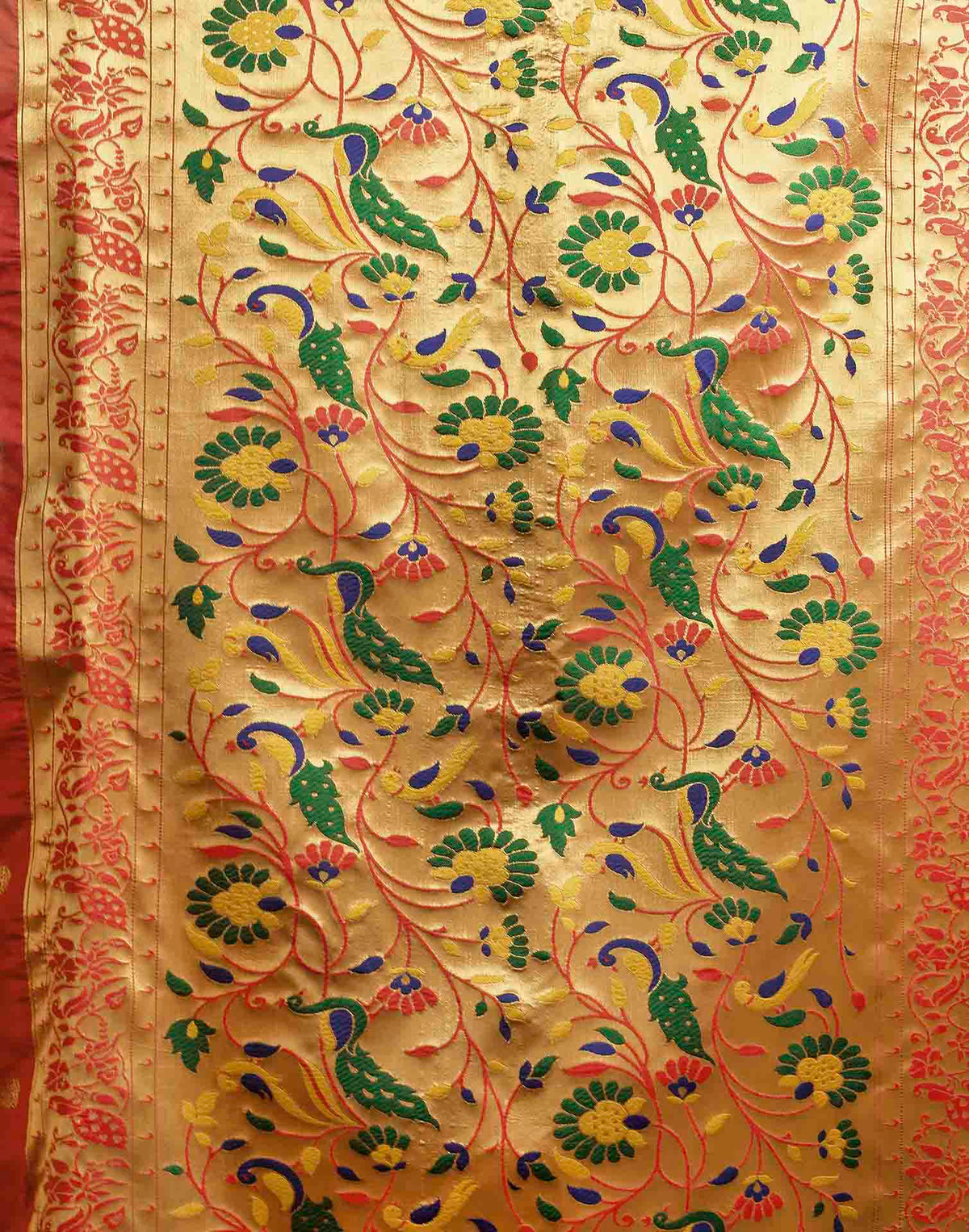 Maroon Silk Woven Paithani Saree