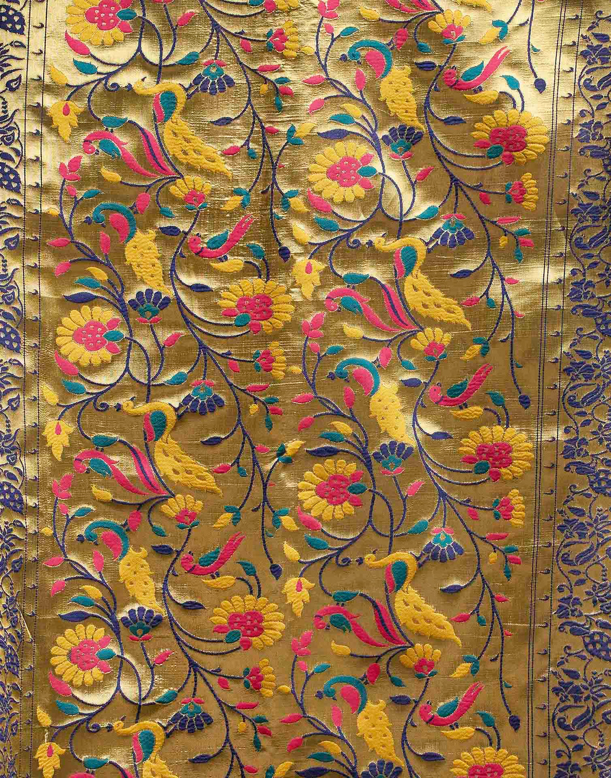 Navy Blue Silk Woven Paithani Saree