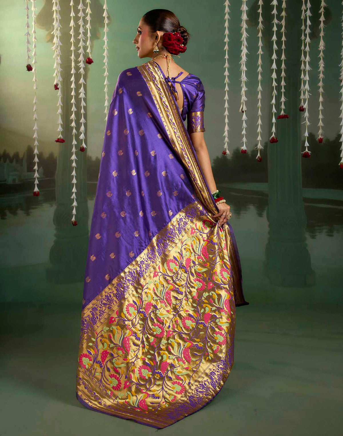 Blue Silk Woven Paithani Saree