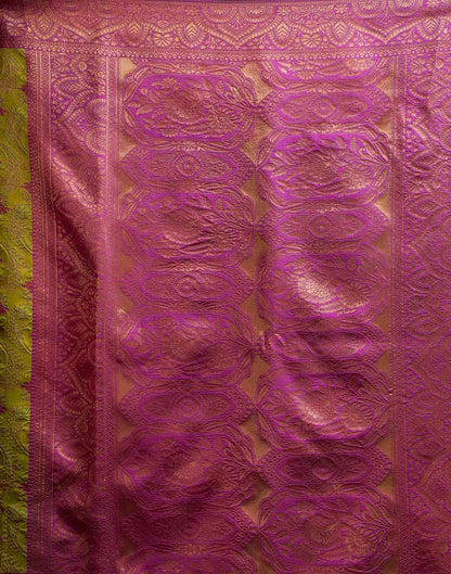 Mehandi Green Silk Woven Banarasi Saree