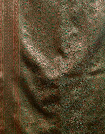 Dusty Peach Silk Woven Banarasi Saree