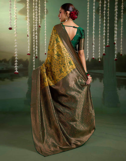 Dusty Peach Silk Woven Banarasi Saree