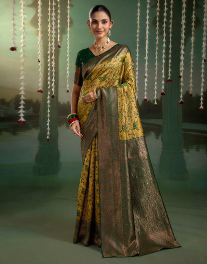 Dusty Peach Silk Woven Banarasi Saree