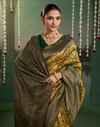Dusty Peach Silk Woven Banarasi Saree