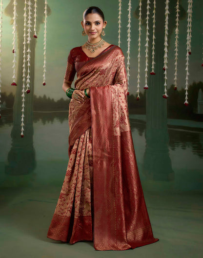 Turmeric Yellow Silk Woven Banarasi Saree