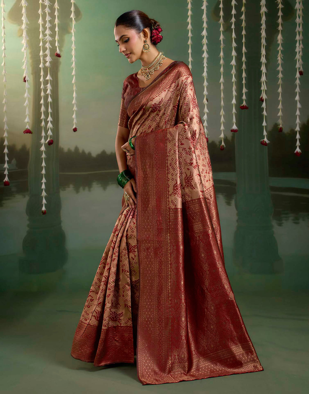 Turmeric Yellow Silk Woven Banarasi Saree