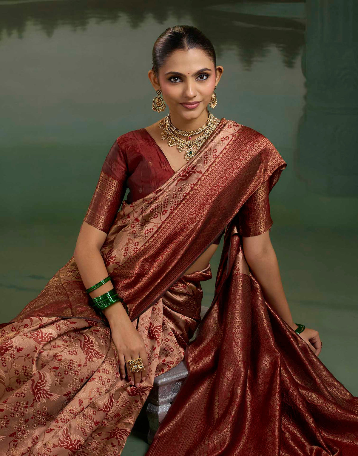 Turmeric Yellow Silk Woven Banarasi Saree