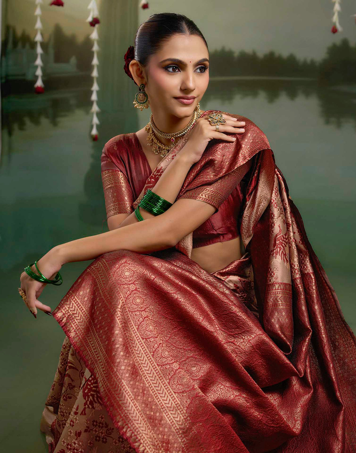 Turmeric Yellow Silk Woven Banarasi Saree