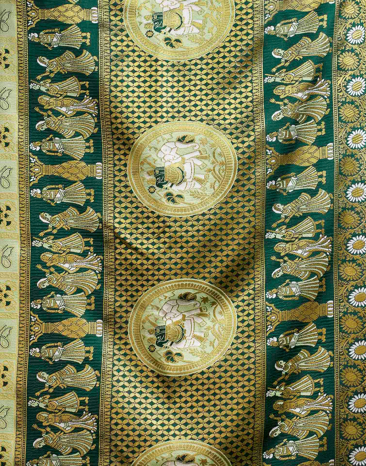 Light Green Silk Woven Patola Saree