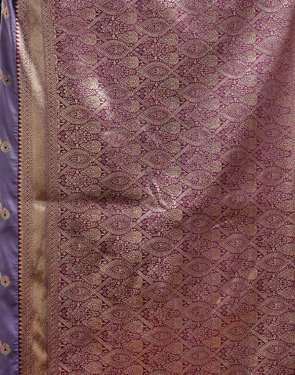 Light Purple Silk Woven Banarasi Saree