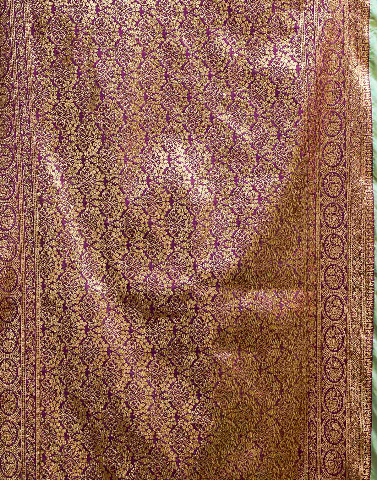 Turquoise Silk Woven Banarasi Saree