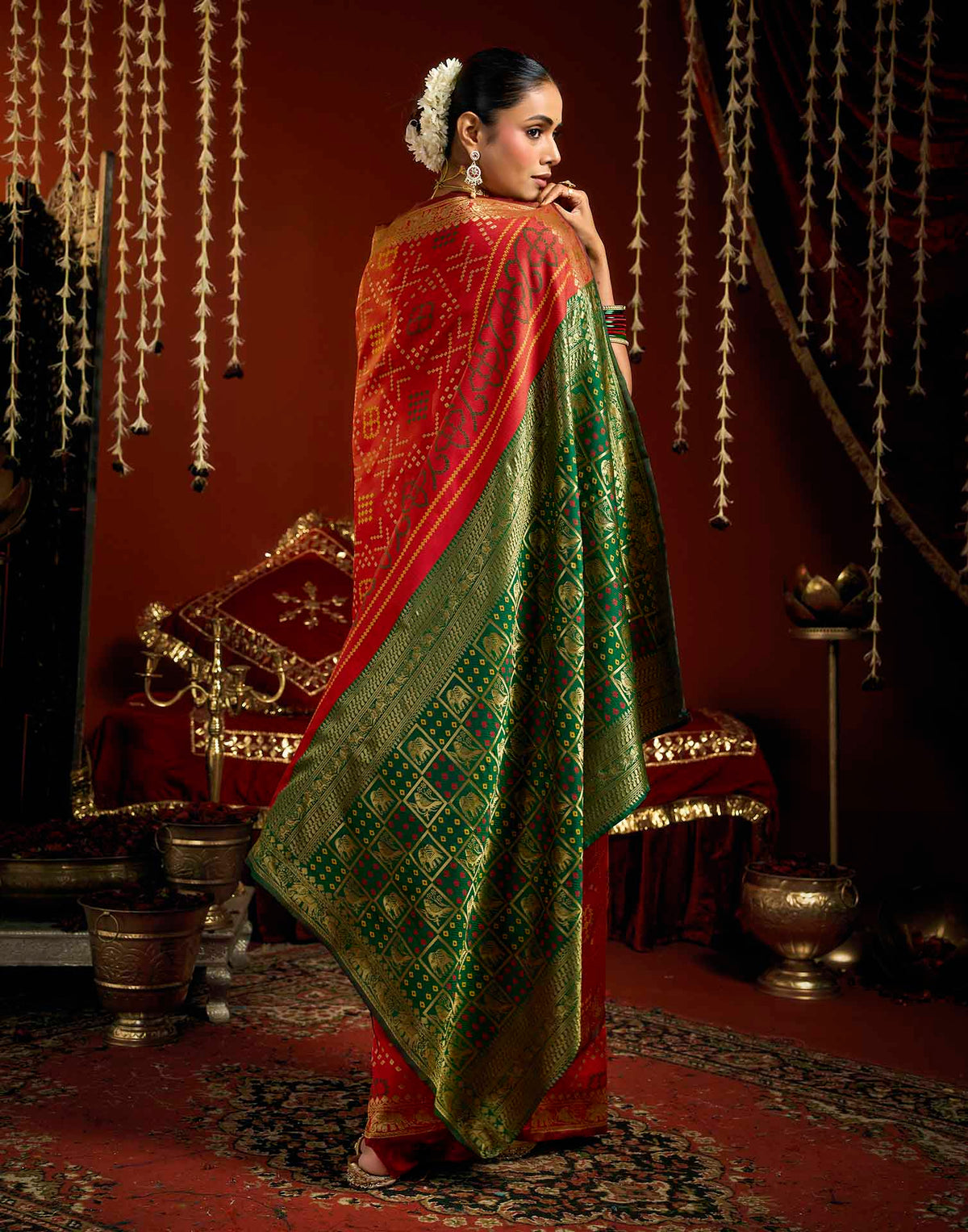 Red Silk Woven Patola Saree