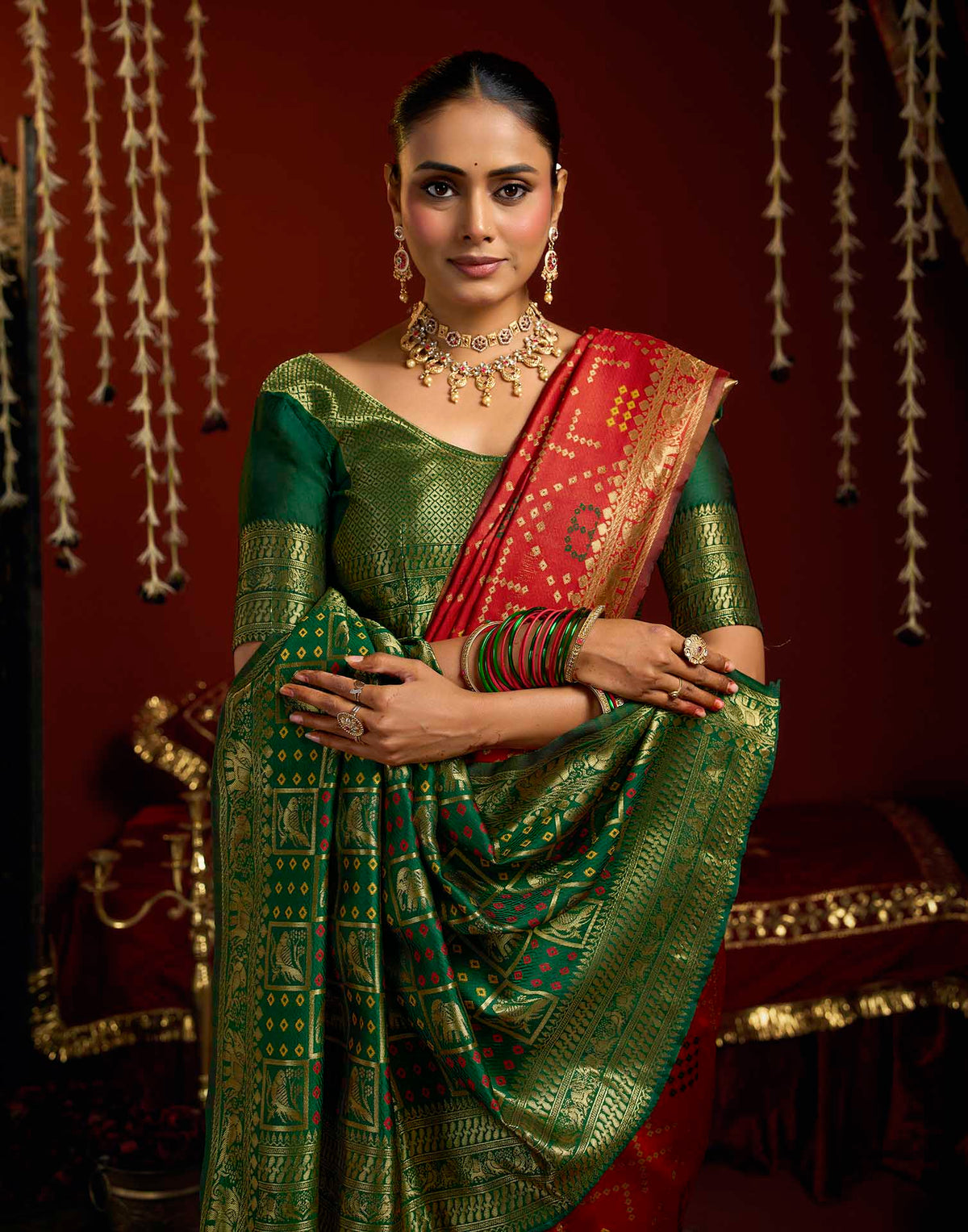 Red Silk Woven Patola Saree