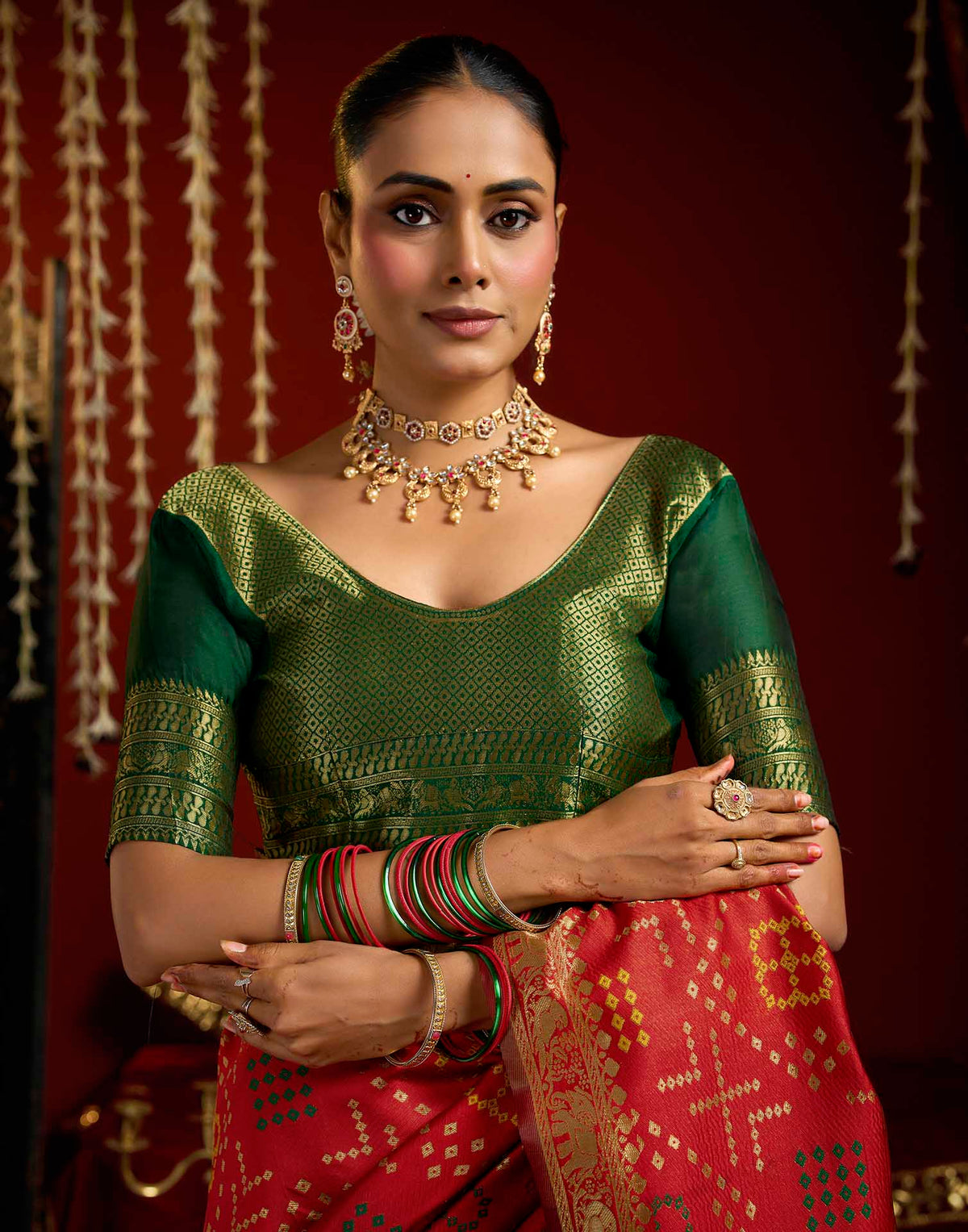 Red Silk Woven Patola Saree