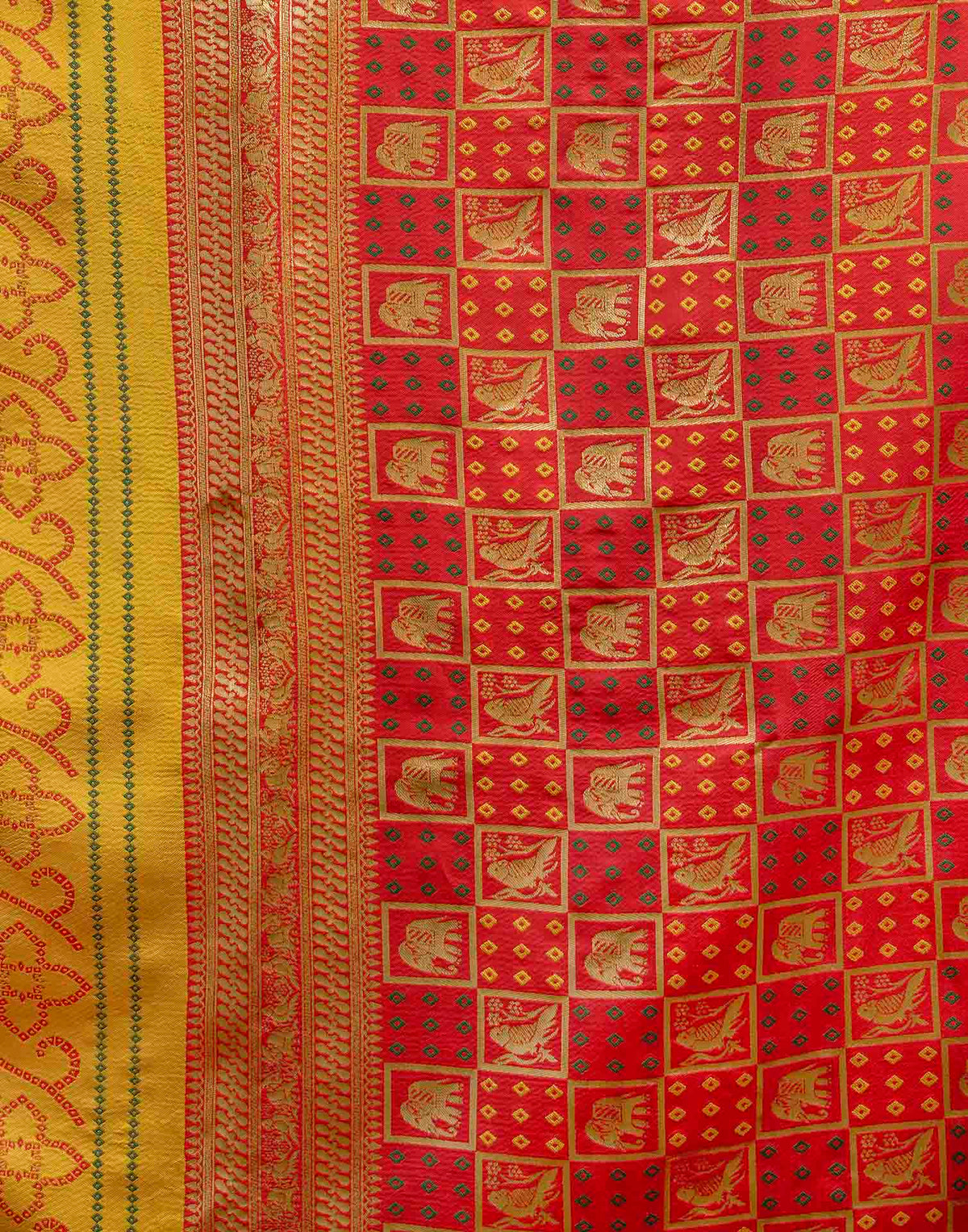 Yellow Silk Woven Patola Saree