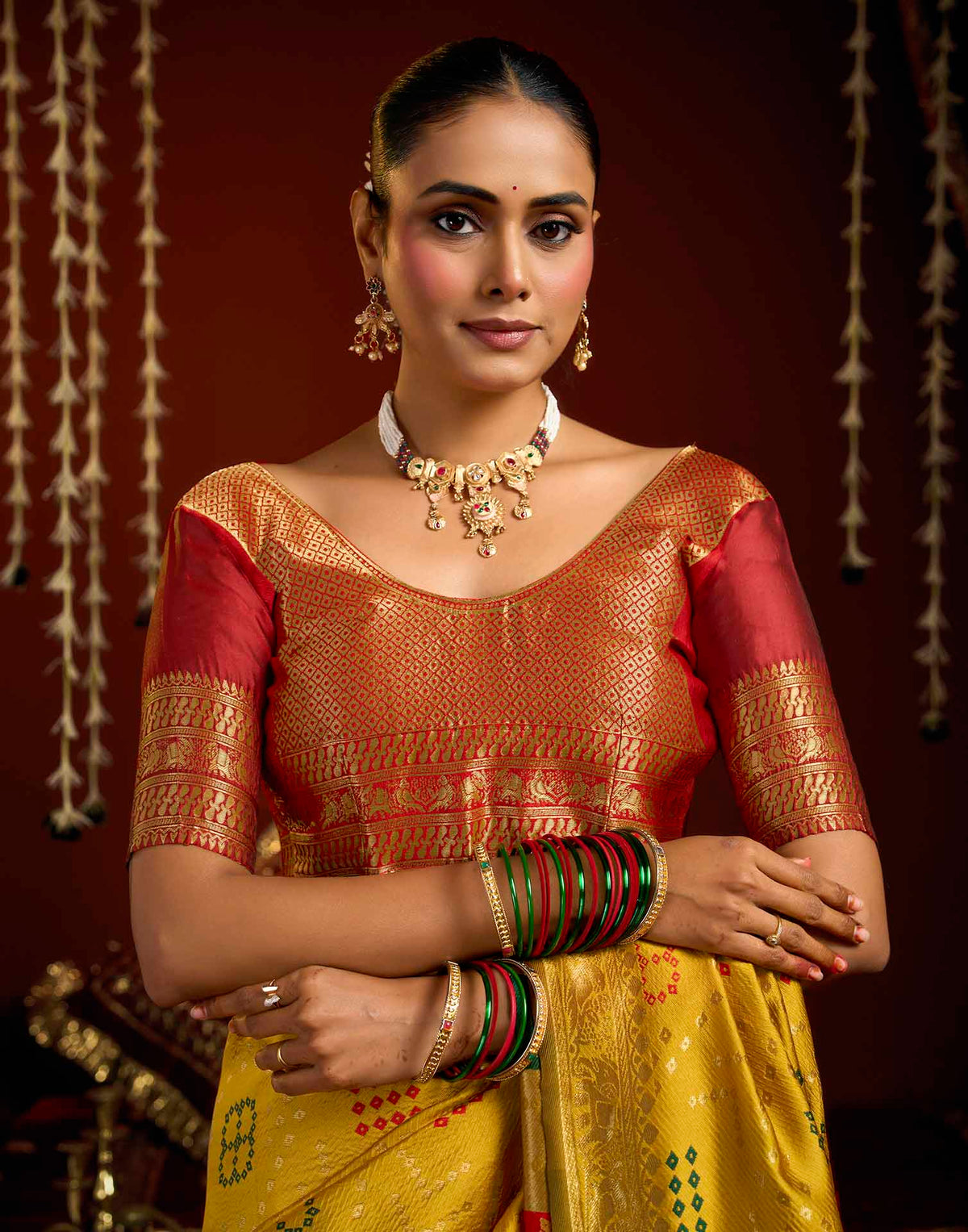 Yellow Silk Woven Patola Saree