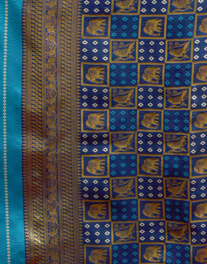 Blue Silk Woven Patola Saree
