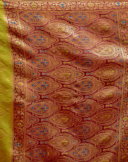 Parrot Green Silk Woven Patola Saree