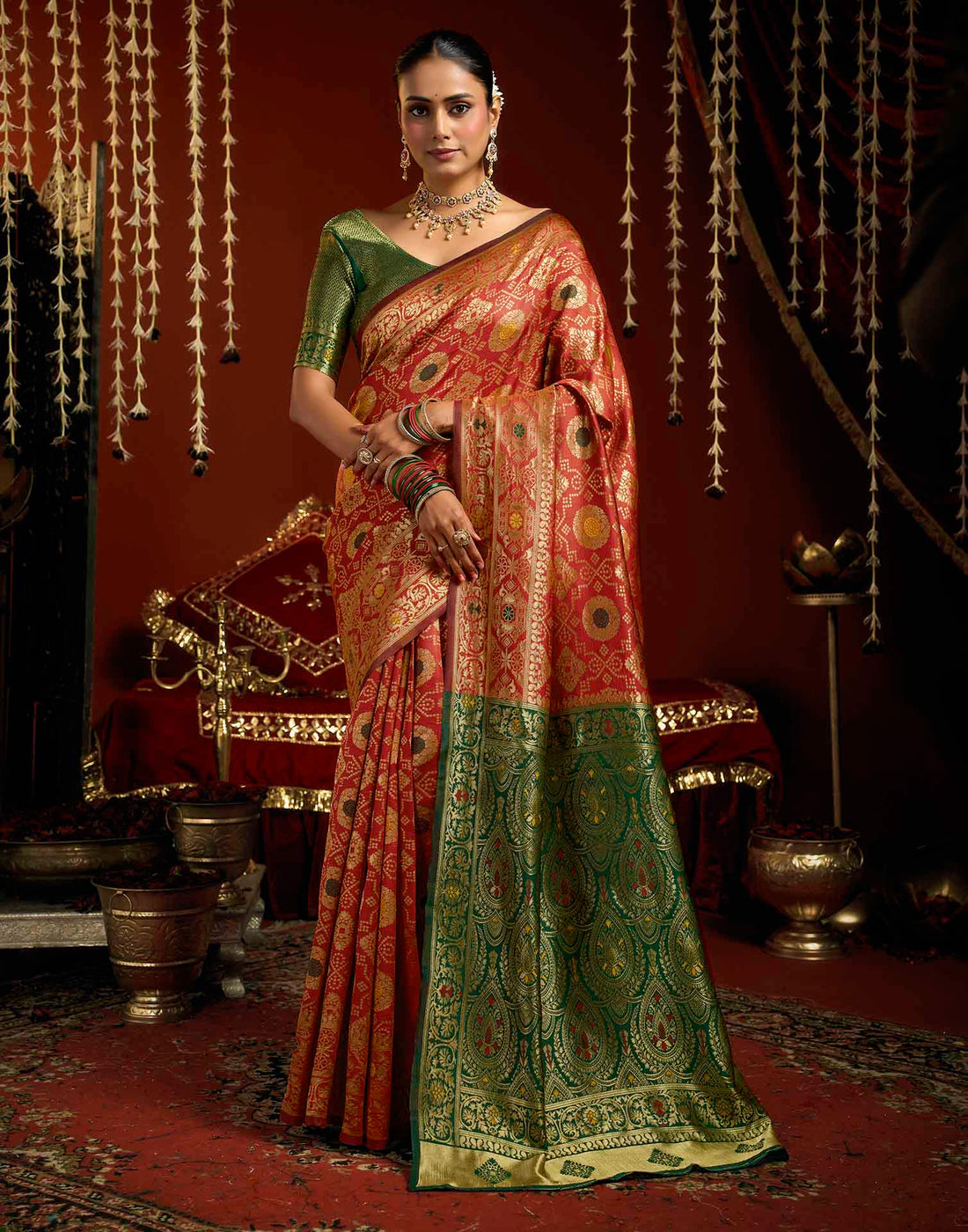 Red Silk Woven Patola Saree