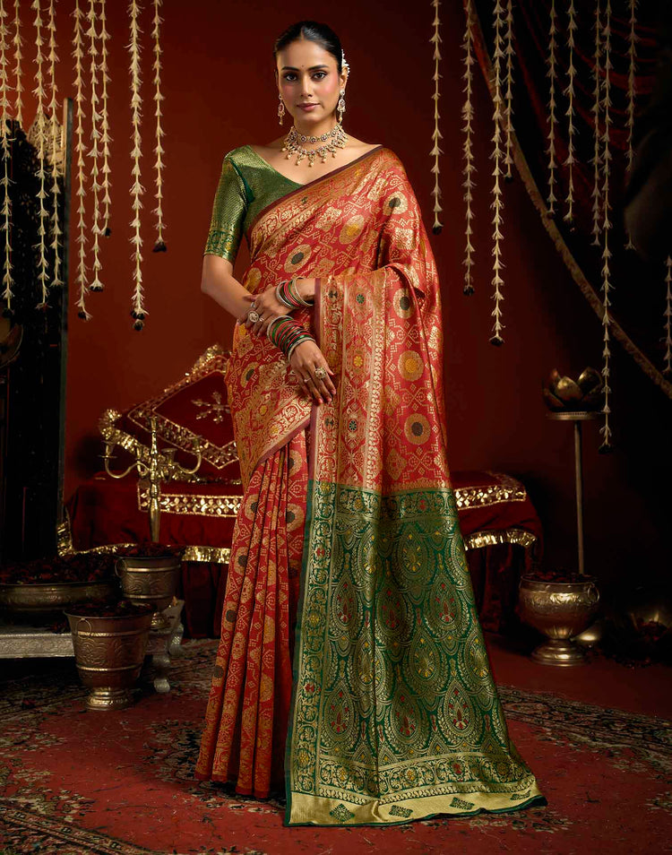 Red Silk Woven Patola Saree
