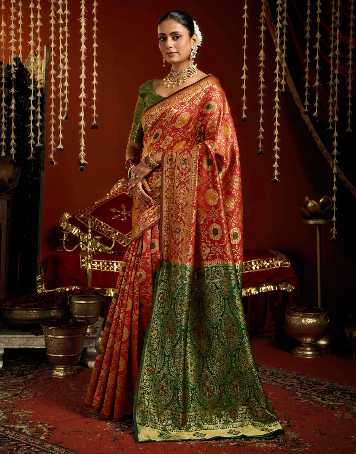 Red Silk Woven Patola Saree