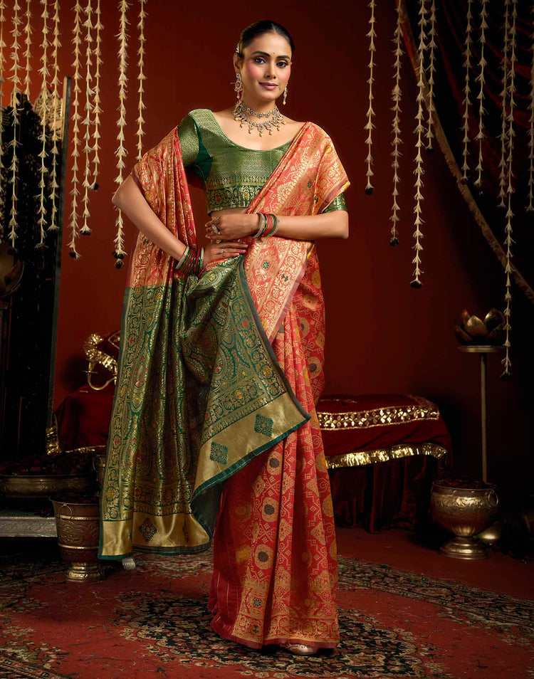 Red Silk Woven Patola Saree