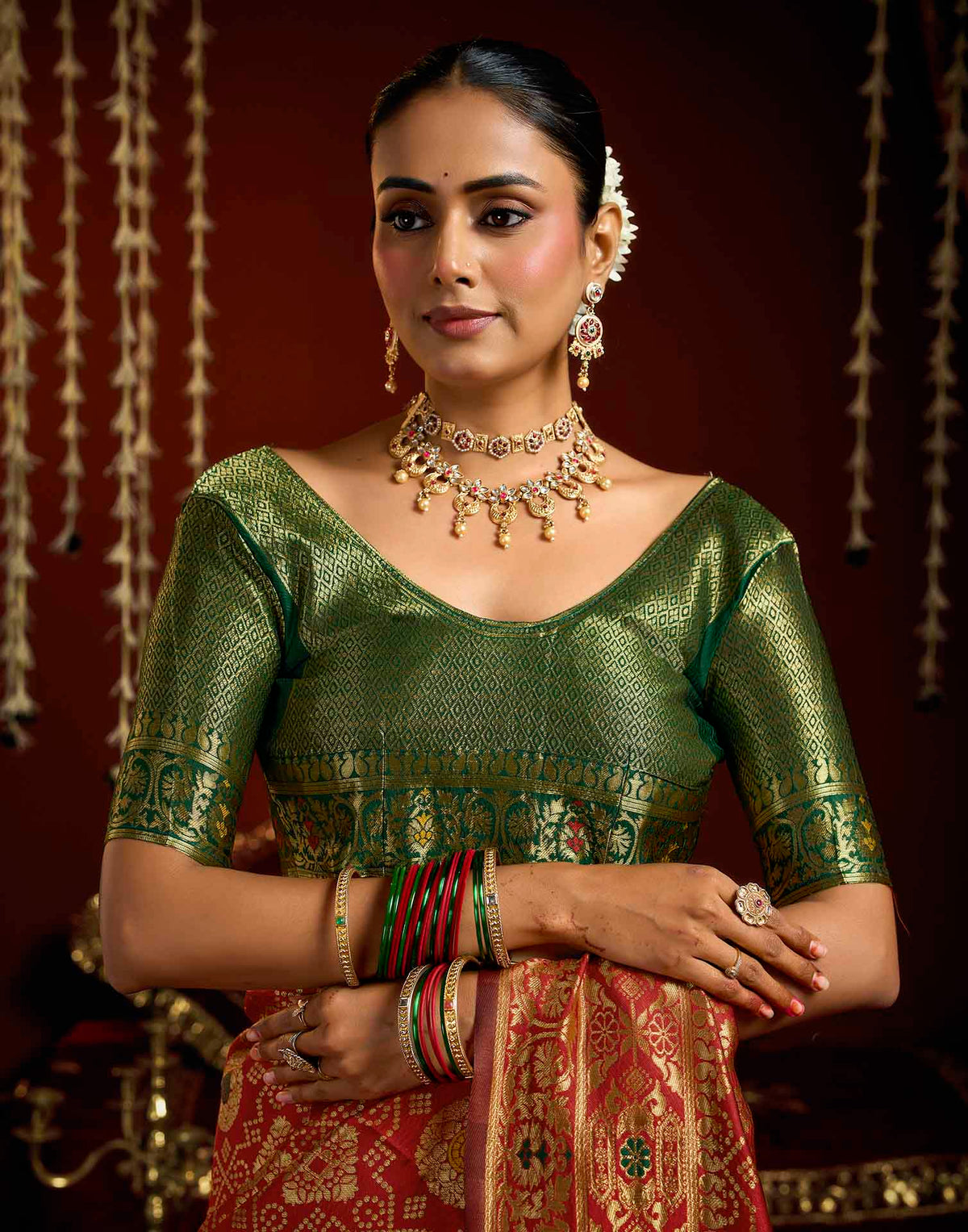 Red Silk Woven Patola Saree