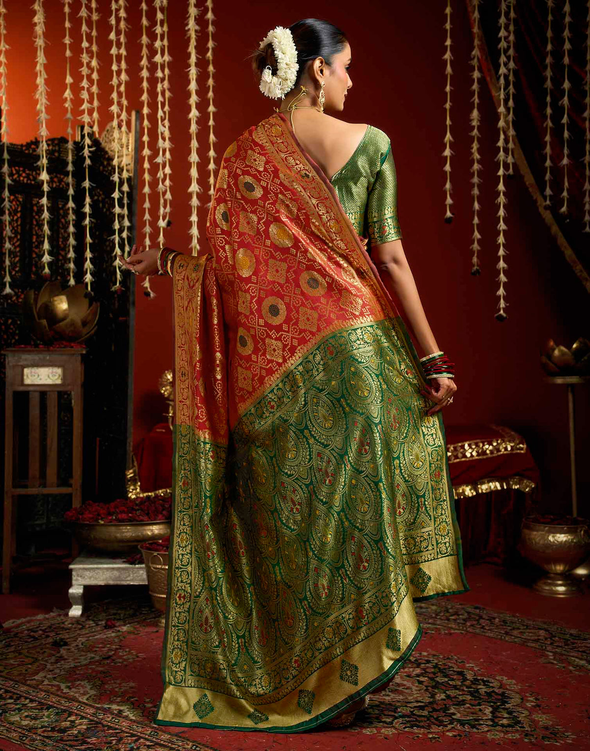 Red Silk Woven Patola Saree