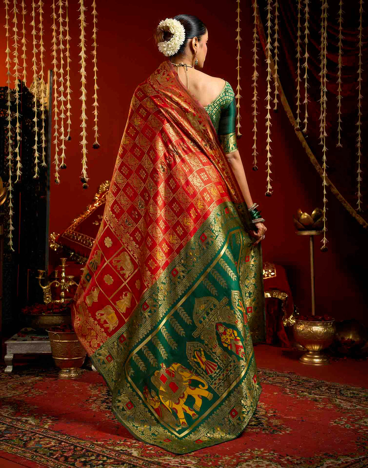 Red Silk Woven Patola Saree