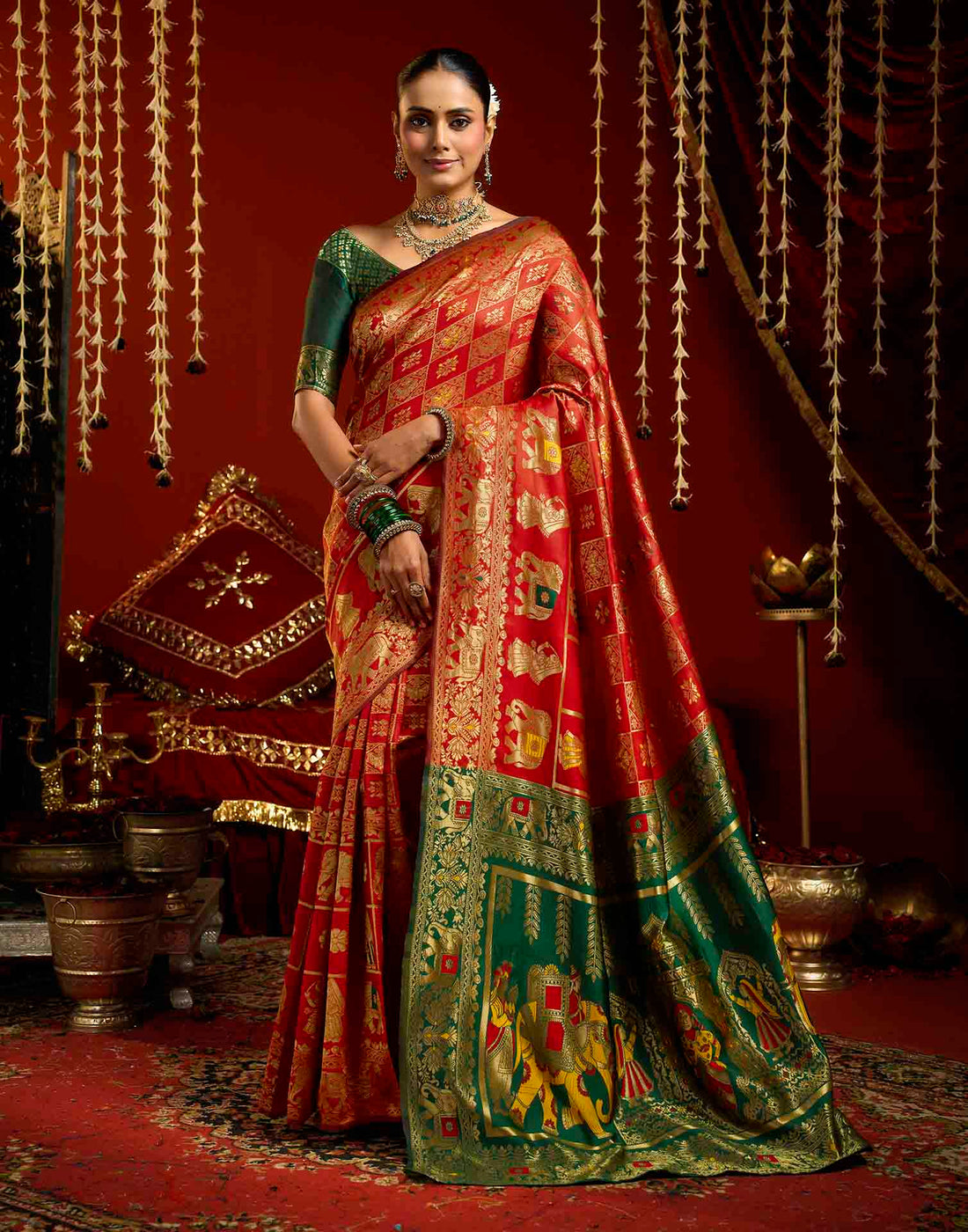 Red Silk Woven Patola Saree