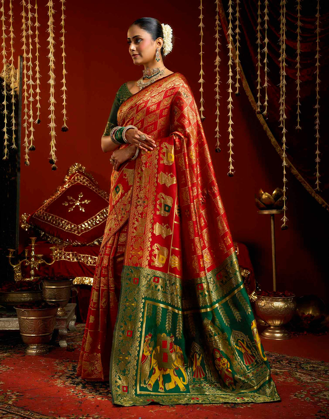 Red Silk Woven Patola Saree