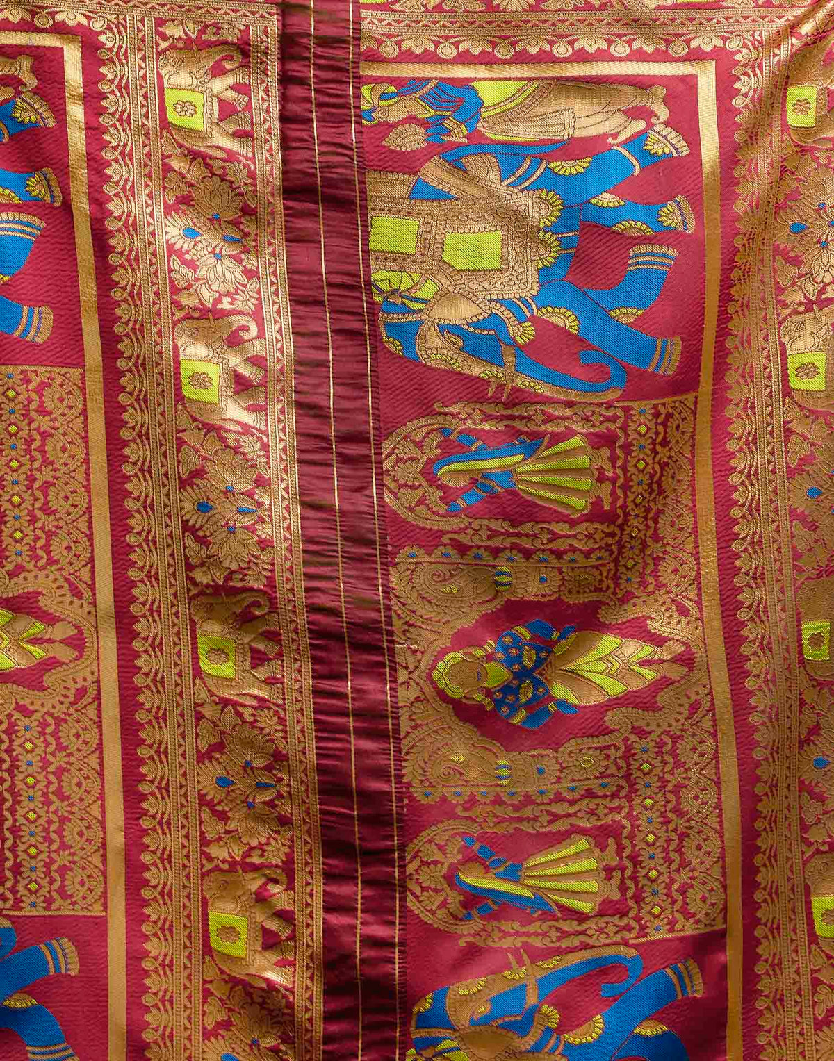 Parrot Green Silk Woven Patola Saree