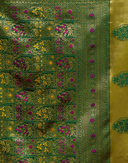 Purple Silk Woven Banarasi Saree