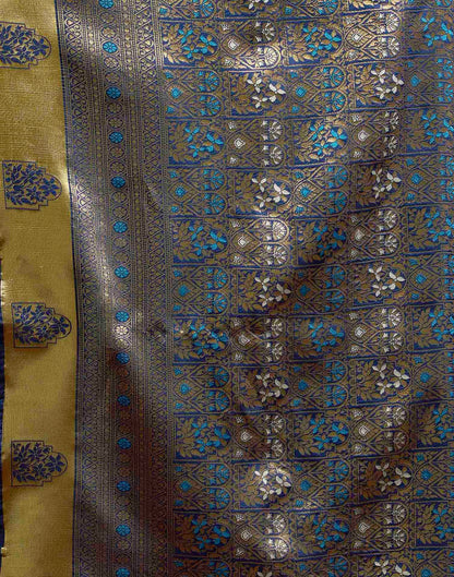Sky Blue Silk Woven Banarasi Saree