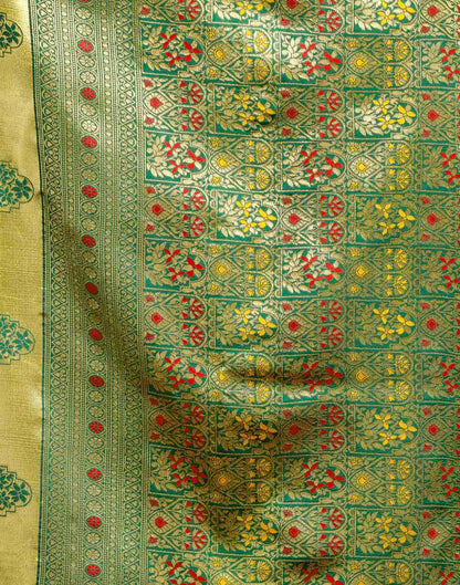 Bright Red Silk Woven Banarasi Saree