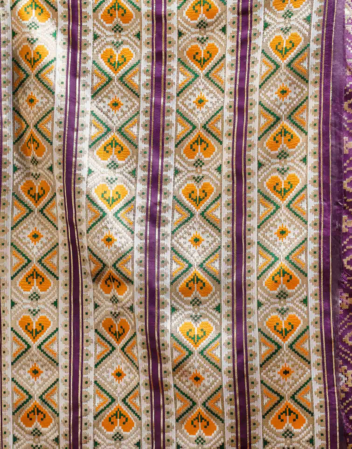Wine Silk Woven Patola Saree
