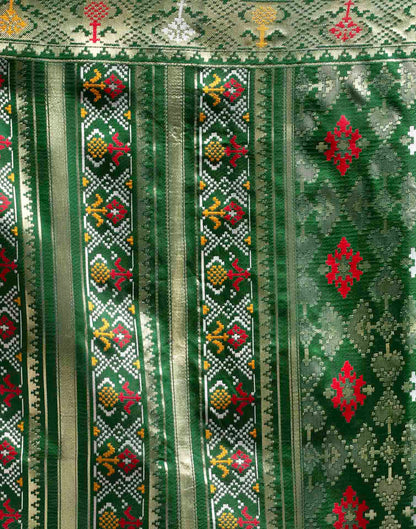 Green Silk Woven Patola Saree