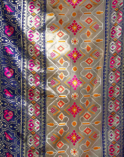Royal Blue Silk Woven Patola Saree