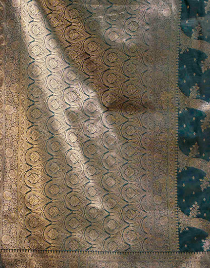 Blue Silk Woven Banarasi Saree