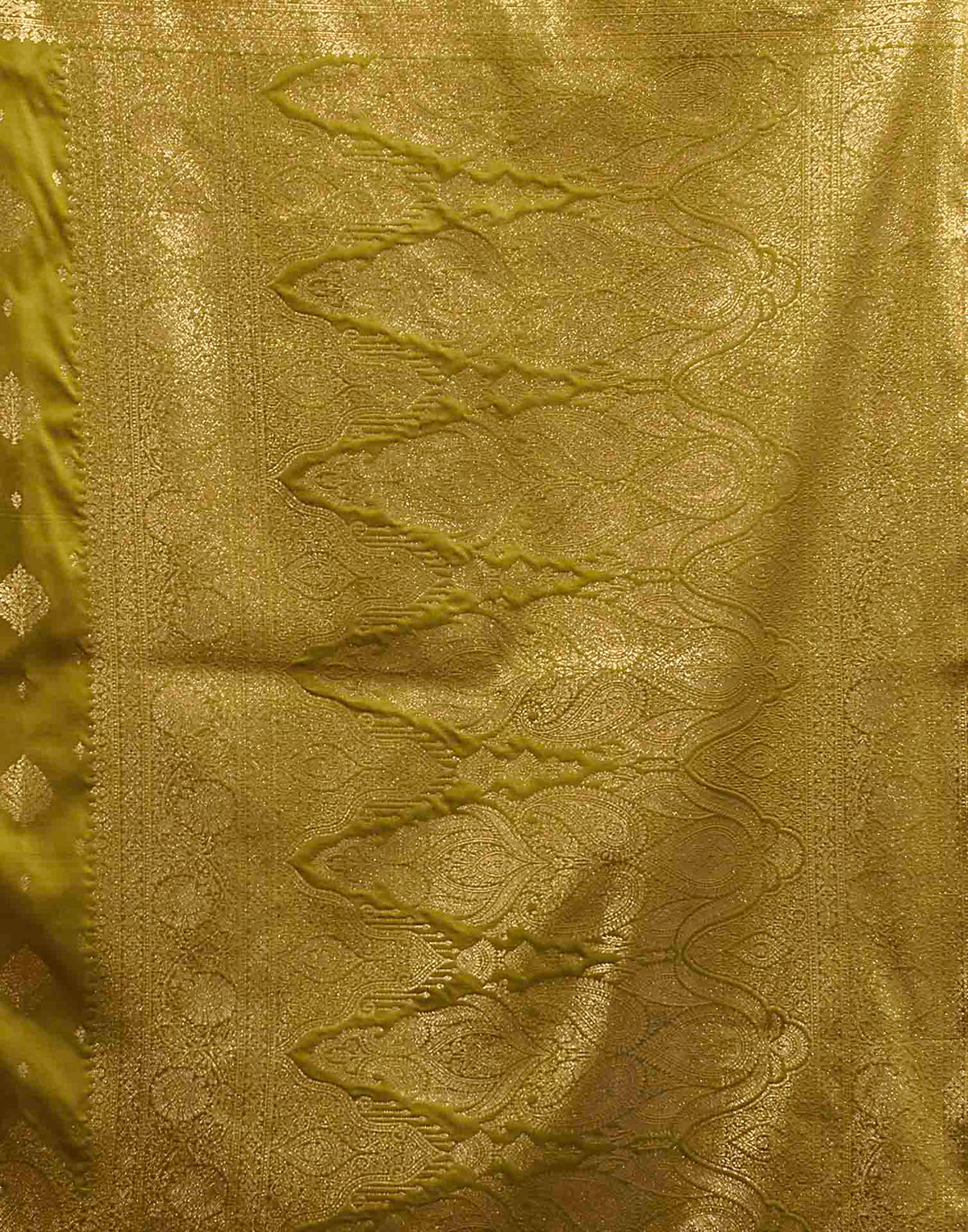 Mehandi Green Silk Woven Banarasi Saree