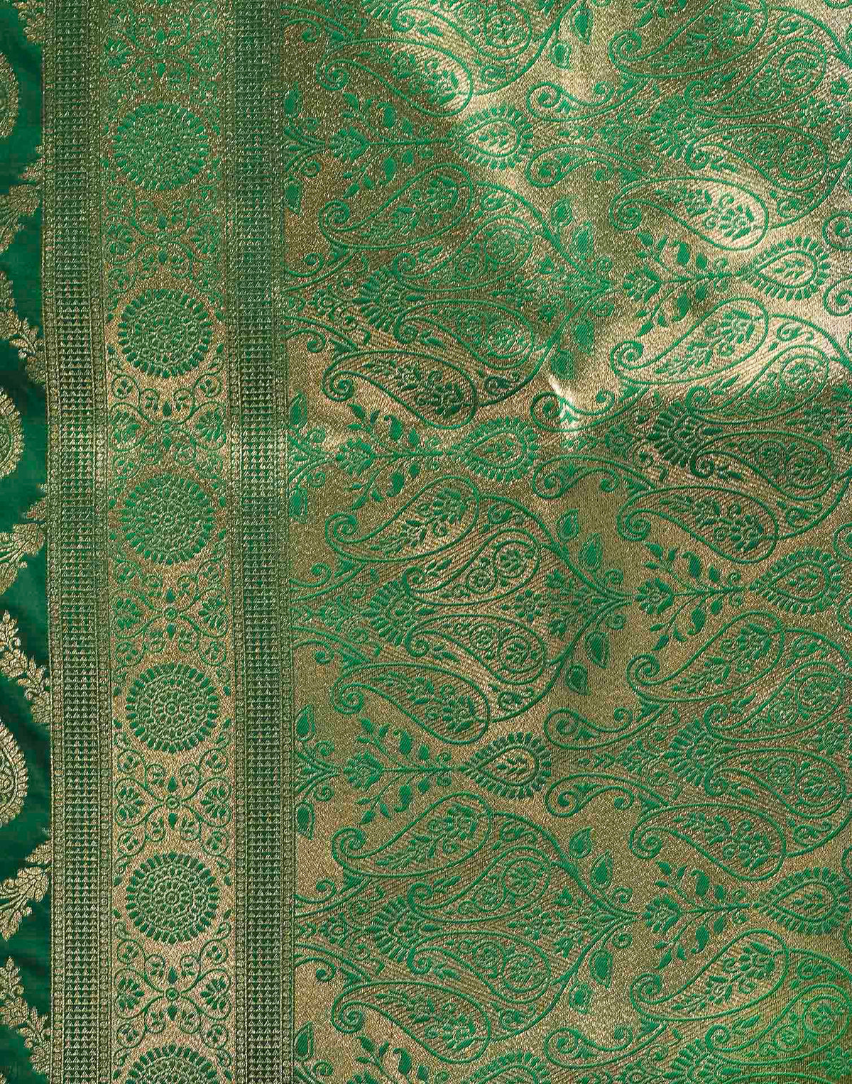Green Silk Woven Banarasi Saree