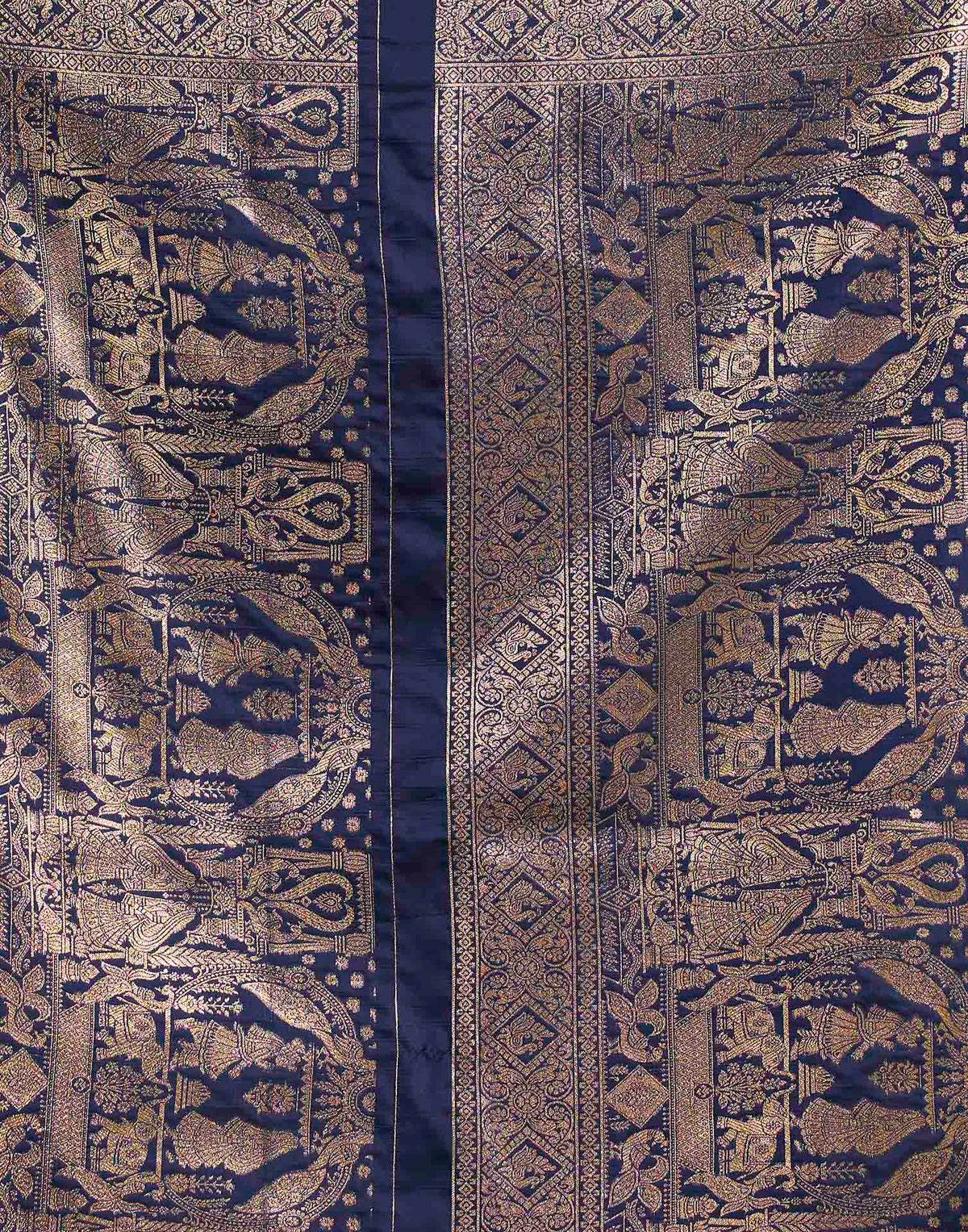 Royal Blue Silk Woven Banarasi Saree
