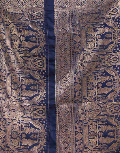 Royal Blue Silk Woven Banarasi Saree