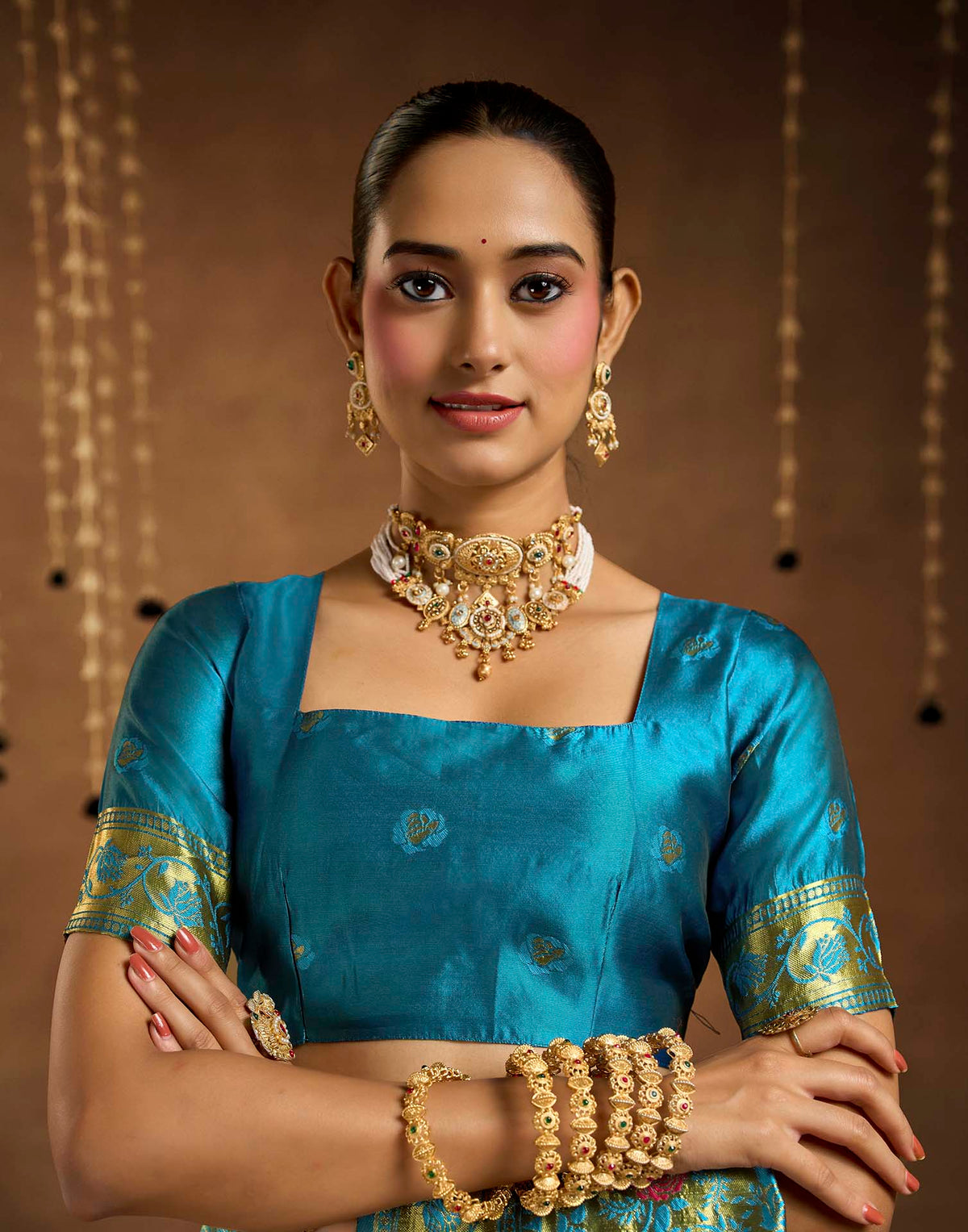 Blue Silk Woven Banarasi Saree
