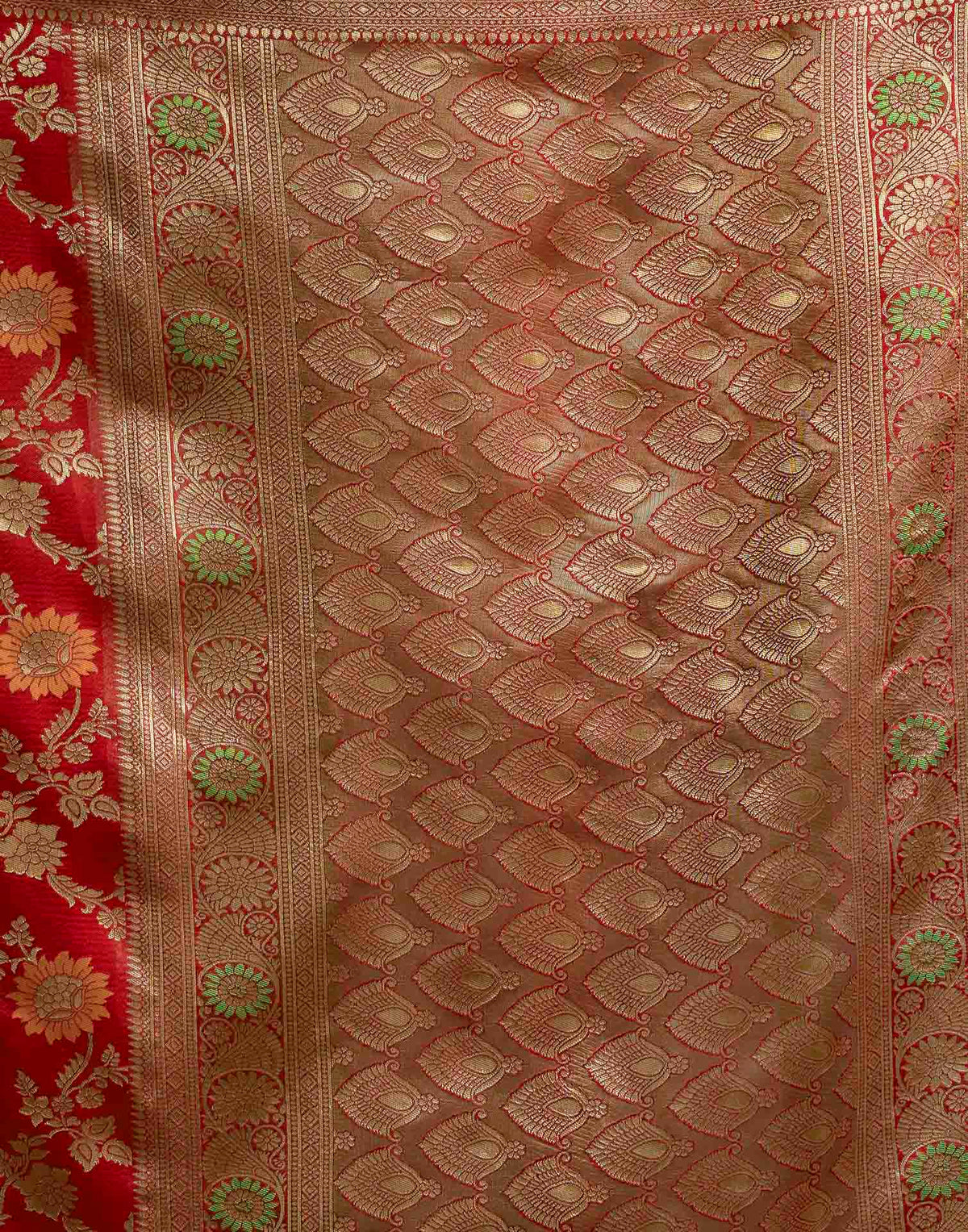 Red Silk Woven Banarasi Saree