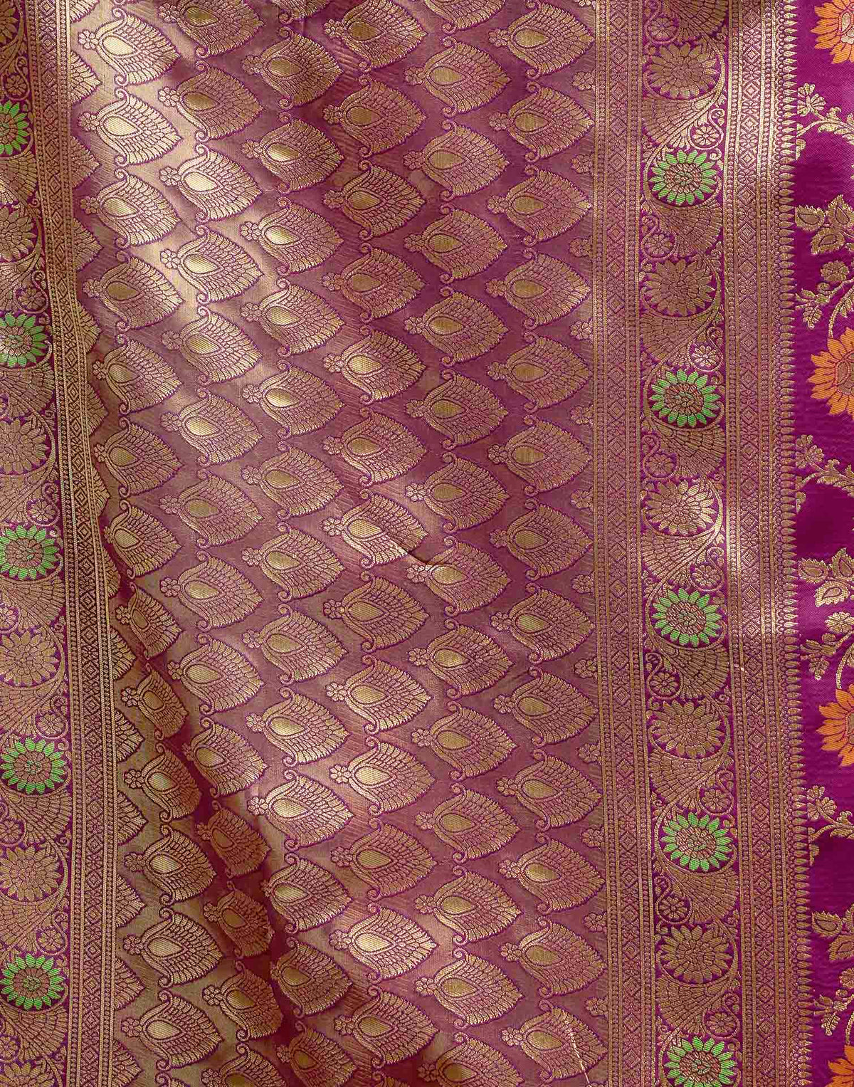 Purple Silk Woven Banarasi Saree