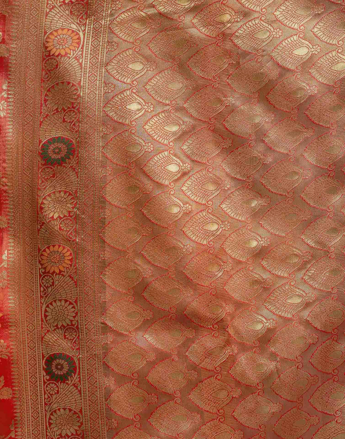 Red Silk Woven Banarasi Saree