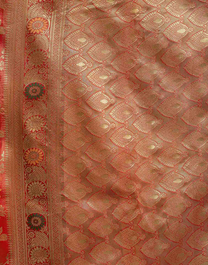 Red Silk Woven Banarasi Saree